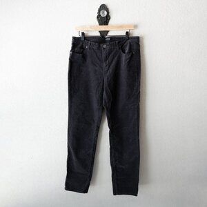 Buffalo David Bitton Black Corduroy Pants Womens 12x32 Mid Rise Skinny
